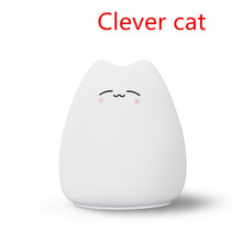 Load image into Gallery viewer, Christmas Gift Light Mini Cute Cartoon Cat Shaped Pat Light Lamp Soft Silicone Nightlight