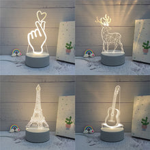 Load image into Gallery viewer, 3D LED Lamp Creative 3D LED Night Lights Novelty Illusion Night Lamp 3D