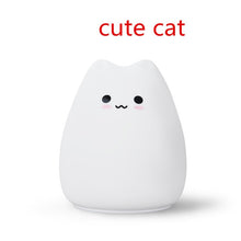 Load image into Gallery viewer, Christmas Gift Light Mini Cute Cartoon Cat Shaped Pat Light Lamp Soft Silicone Nightlight
