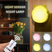 Load image into Gallery viewer, 2020 LED Night Lamp Light Sensor Control Remote Control 110V/220V EU/US Plug Night light
